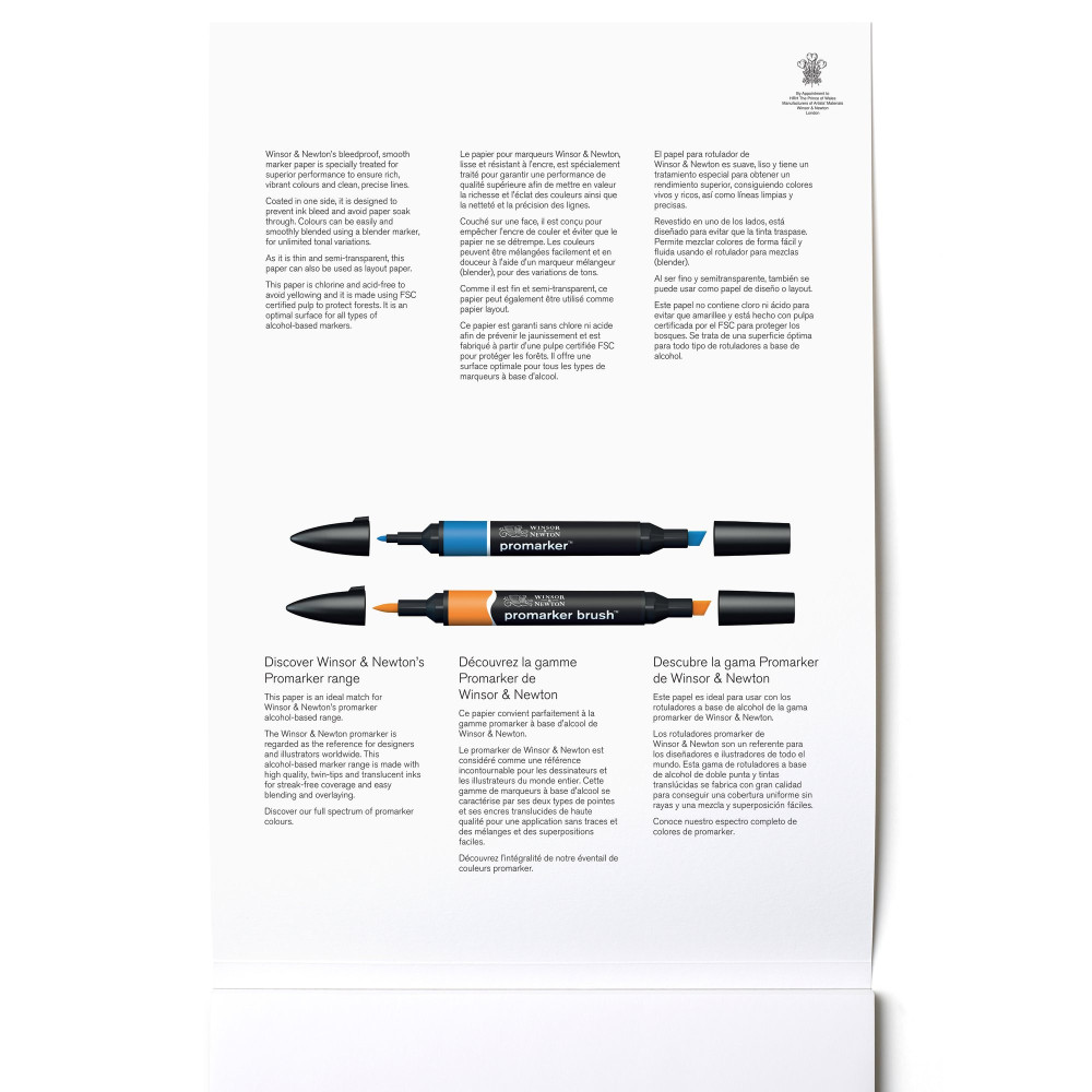 Bleedproof Marker Pad - Winsor & Newton - A4, 75 g, 50 sheets