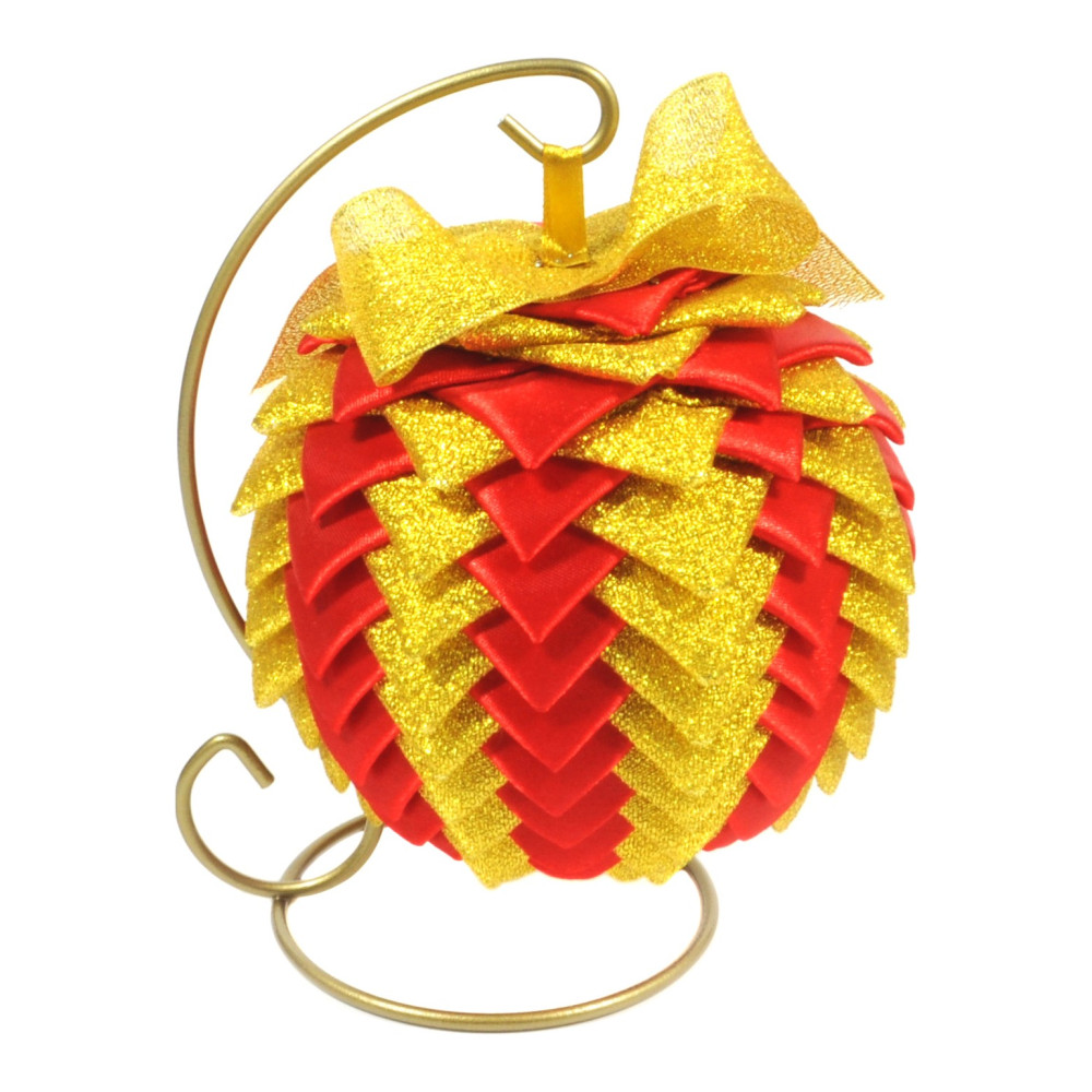 Ornament metal display stand - gold, 16 cm x 83 mm