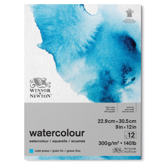 Blok do akwareli - Winsor & Newton - cold press, 23 x 31 cm, 300g, 12 ark.