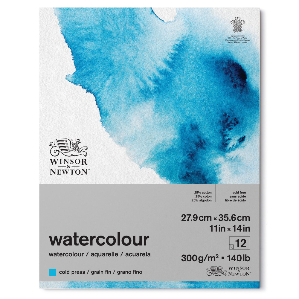 Blok do akwareli - Winsor & Newton - cold press, 28 x 36 cm, 300g, 12 ark.