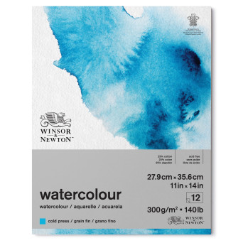 Blok do akwareli - Winsor & Newton - cold press, 28 x 36 cm, 300g, 12 ark.
