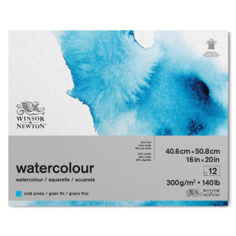 Blok do akwareli - Winsor & Newton - cold press, 41 x 51 cm, 300g, 12 ark.