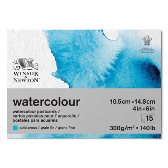 Blok do akwareli - Winsor & Newton - cold press, A6, 300g, 15 ark.