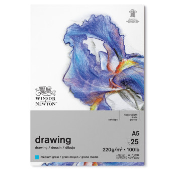 Drawing paper pad - Winsor & Newton - medium, A5, 220g, 25 sheets