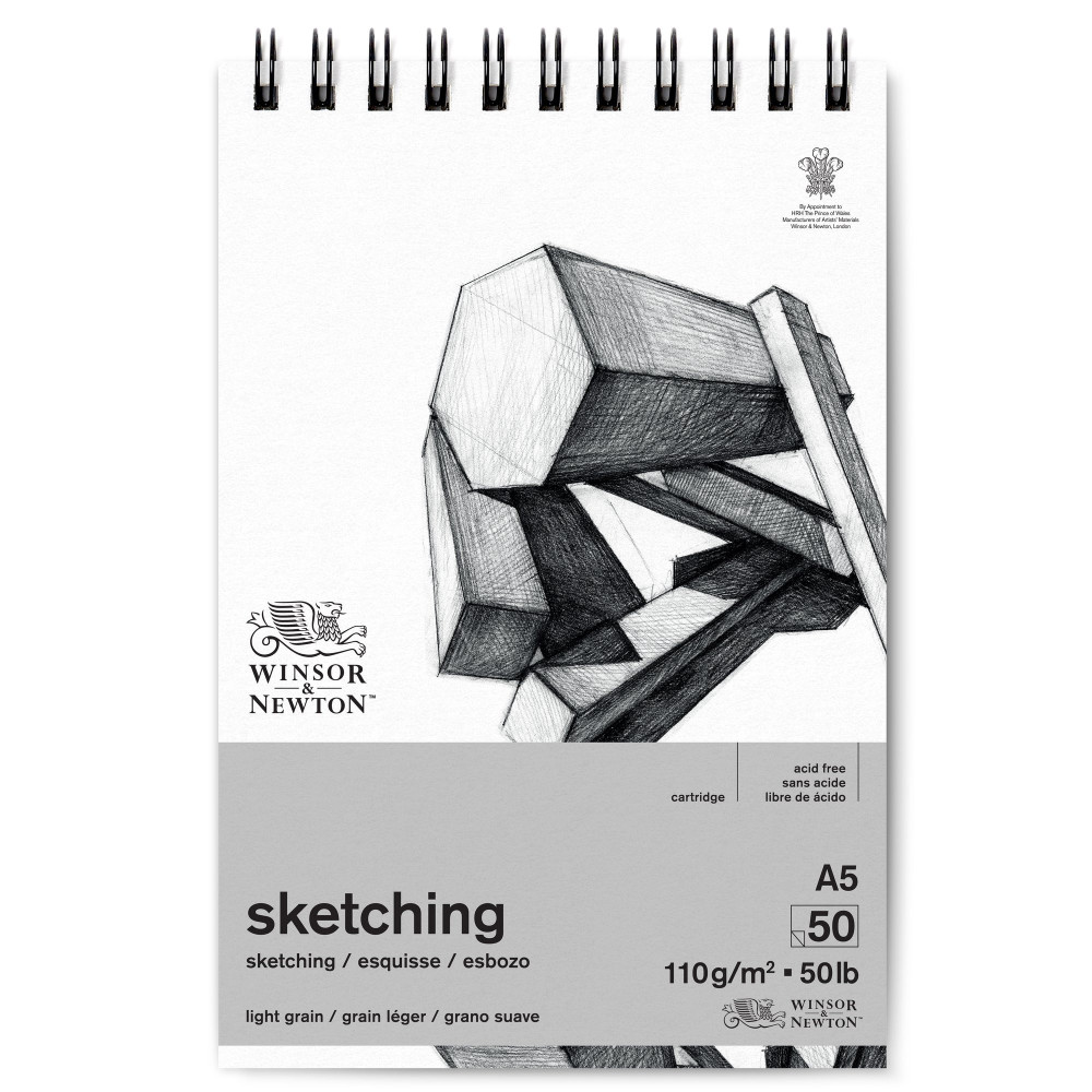 Szkicownik ze spiralą Sketching - Winsor & Newton - light, A5, 110g, 50 ark.