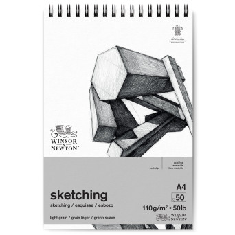 Szkicownik ze spiralą Sketching - Winsor & Newton - light, A4, 110g, 50 ark.