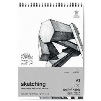 Szkicownik ze spiralą Sketching - Winsor & Newton - light, A3, 110g, 50 ark.