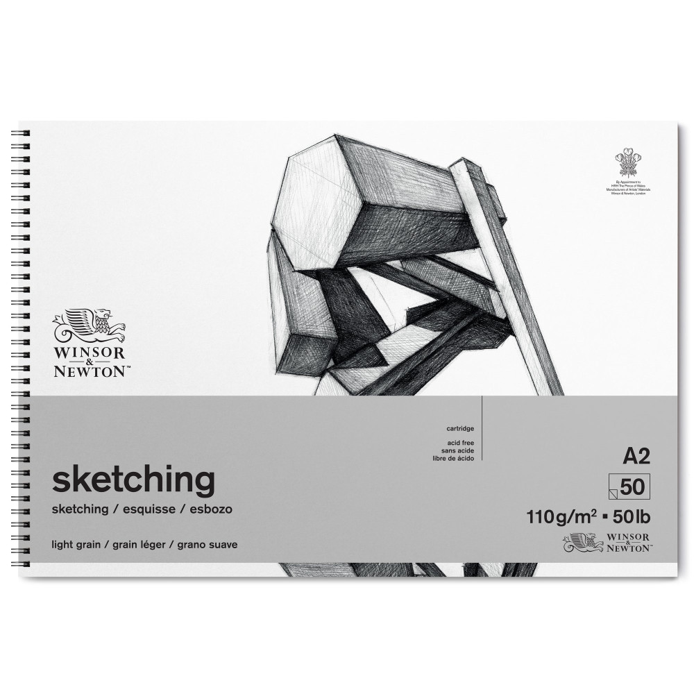 Szkicownik ze spiralą Sketching - Winsor & Newton - light, A2, 110g, 50 ark.
