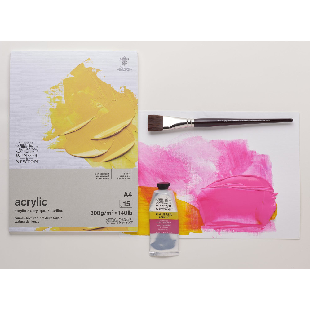 Acrylic paper pad - Winsor & Newton - canvas, A4, 300g, 15 sheets