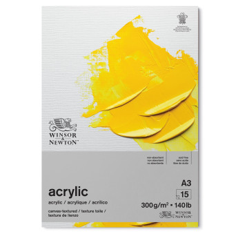 Blok do akryli Acrylic - Winsor & Newton - canvas, A3, 300g, 15 ark.