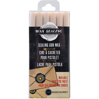 Set of sealing gun wax - Manuscript - pearl, 6 pcs