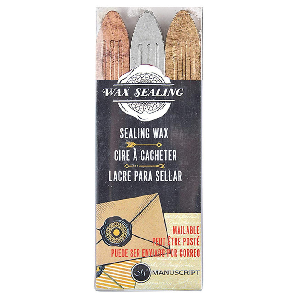 Set of sealing wax - Manuscript - 3 pcs