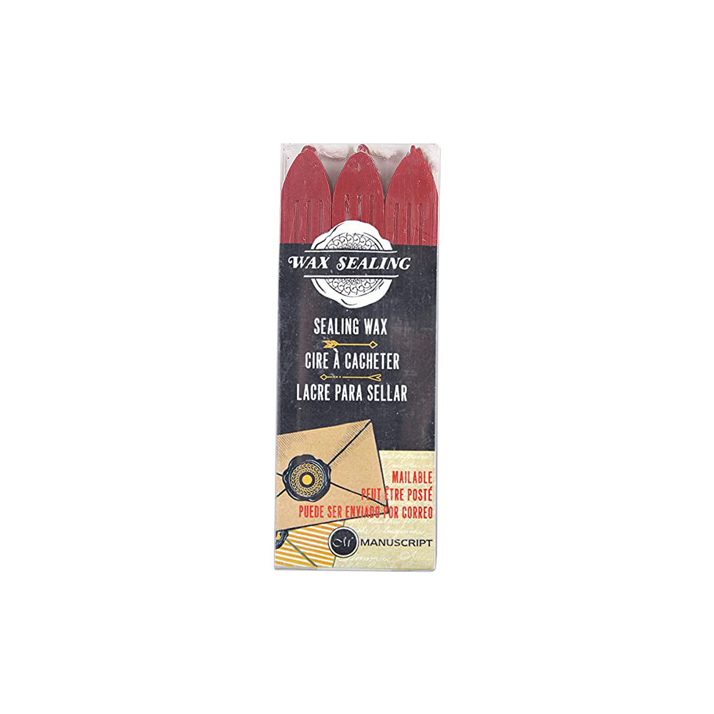 Set of sealing wax - Manuscript - red, 3 pcs