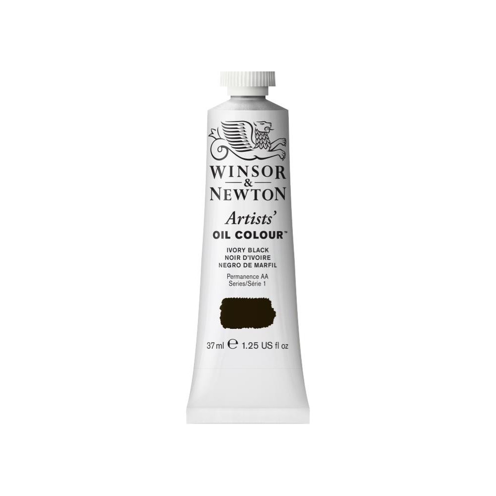 Farba olejna Artists' Oil Colour - Winsor & Newton - Ivory Black, 37 ml