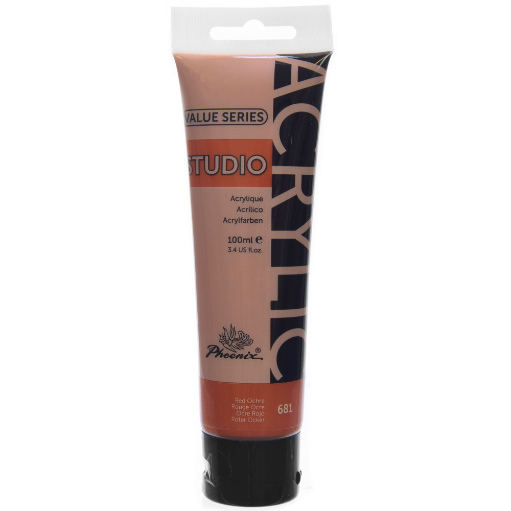 Acrylic paint Studio Acrylic - Phoenix - Red Ochre 681, 100 ml