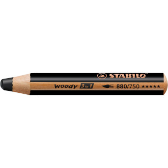 Kredka dla dzieci Woody 3 w 1 - Stabilo - czarna