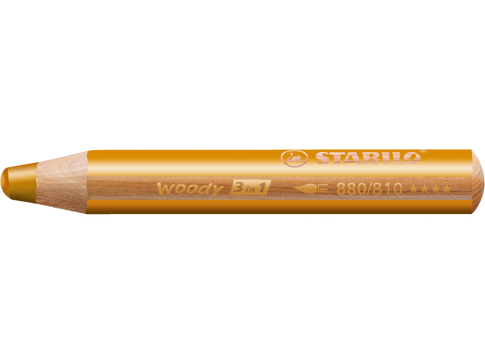 Kredka dla dzieci Woody 3 w 1 - Stabilo - złota