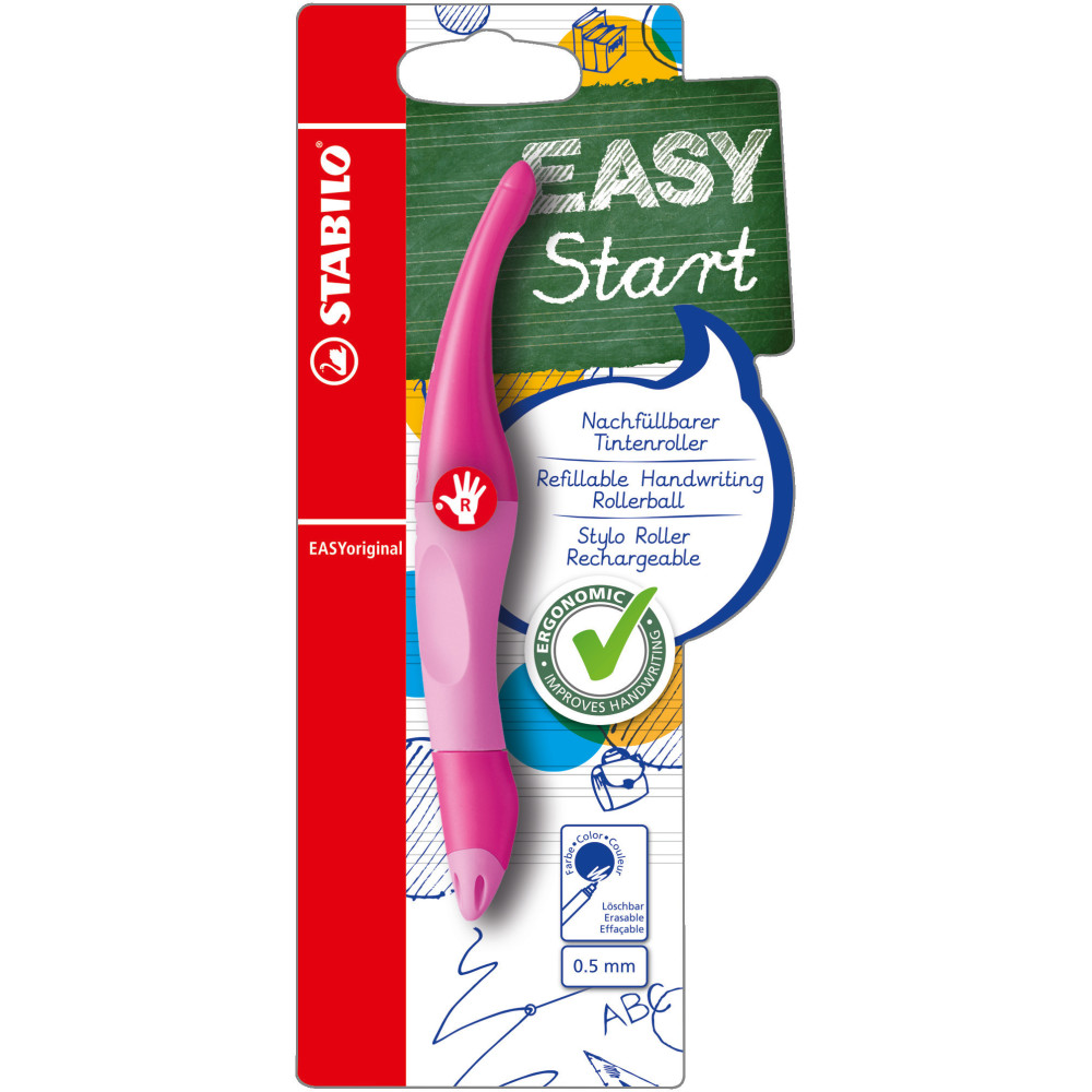 Pióro kulkowe dla praworęcznych Easy Original Start - Stabilo - różowe