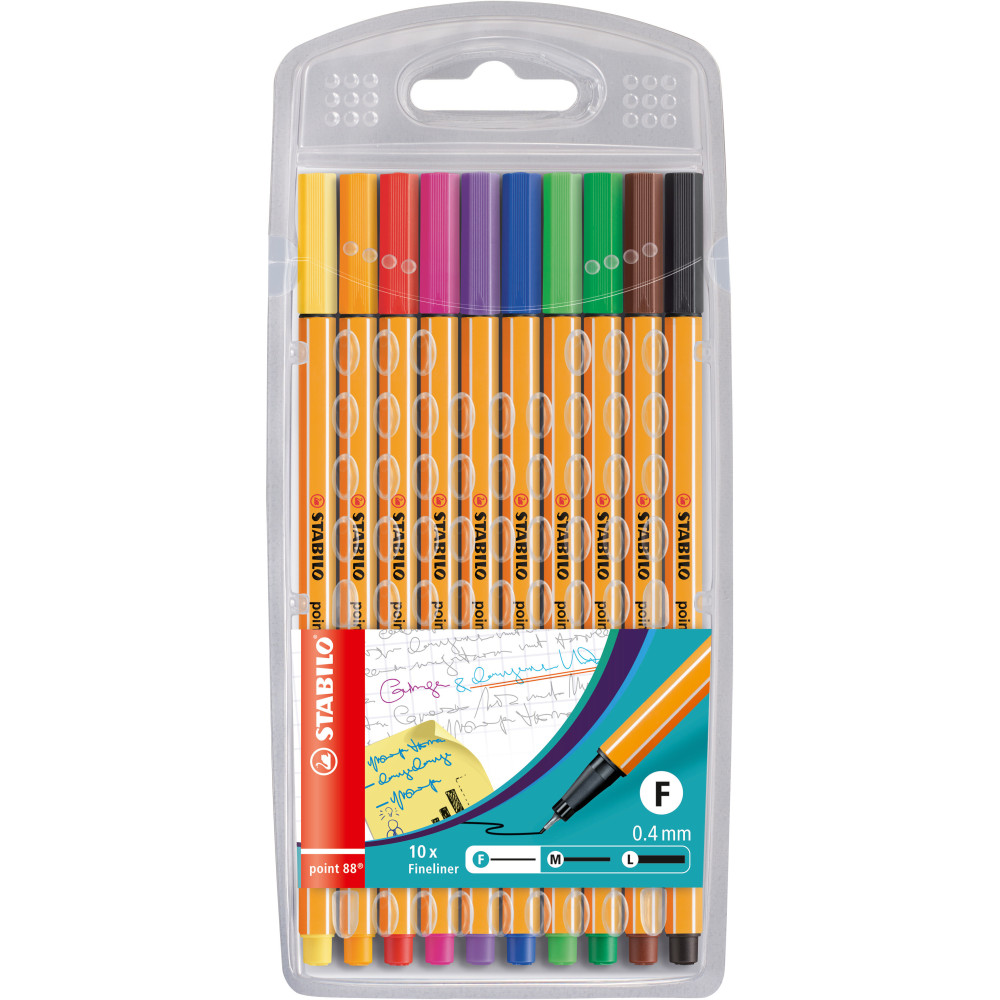 Point 88 fineliners set - Stabilo - 10 pcs.
