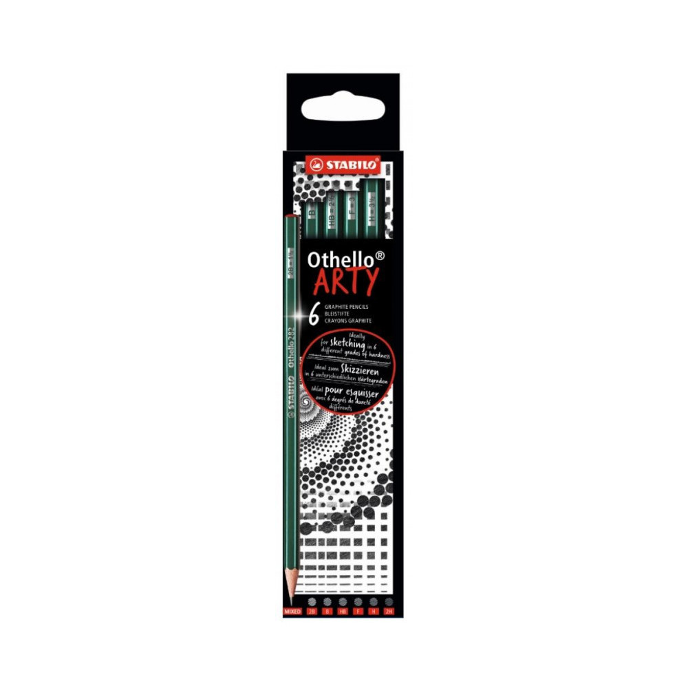 Othello Arty Pencil Set - Stabilo - Hard, 6 pcs