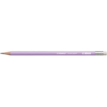 Ołówek Swano Pastel z gumką - Stabilo - liliowy, HB