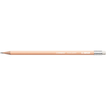 Swano Pastel pencil with eraser - Stabilo - peach, HB