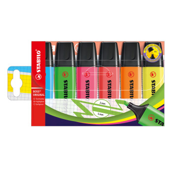Zestaw zakreślaczy neonowych Boss - Stabilo - 6 kolorów