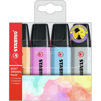 Boss highlighters set - Stabilo - pastel, 4 pcs.