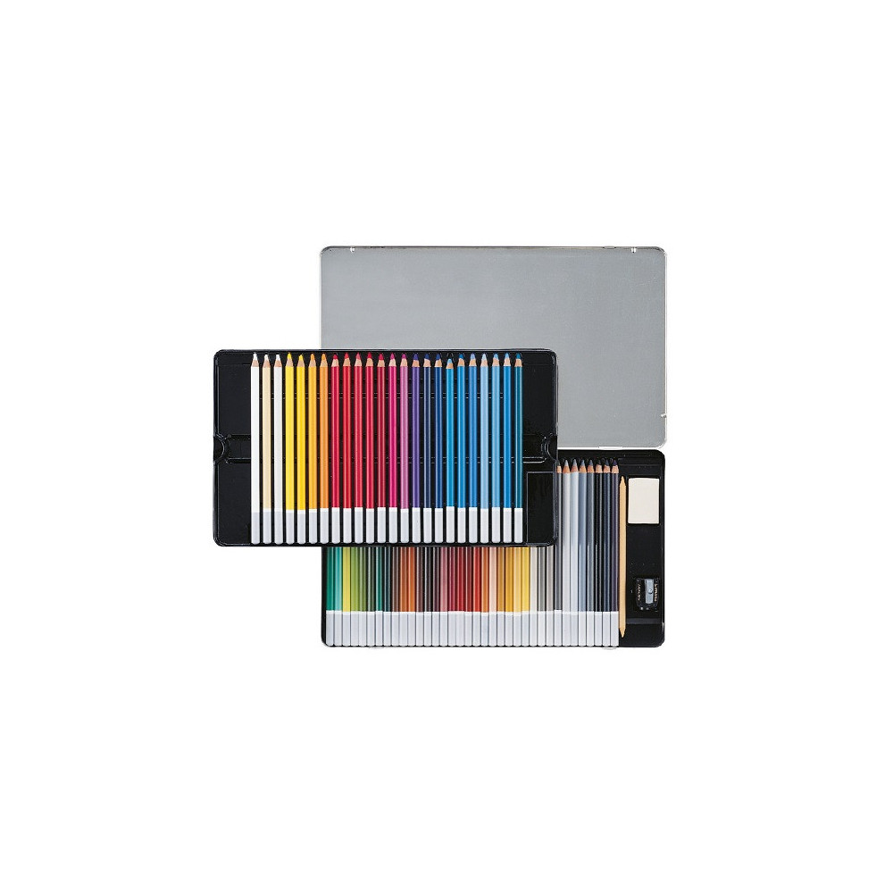 CarbOthello dry pastels set in metal box - Stabilo - 60 pcs.