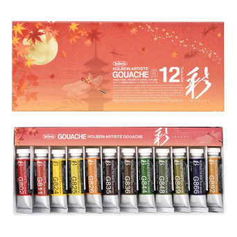 Zestaw gwaszy Artists’ Gouache Irodori - Holbein - Autumn, 12 szt.