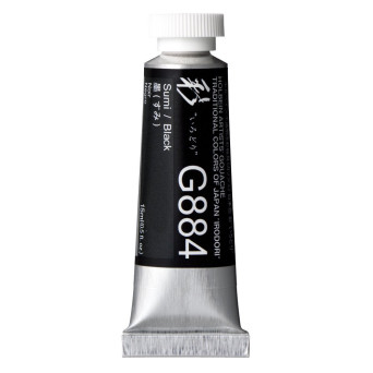 Gwasz Artists’ Gouache Irodori - Holbein - Black, 15 ml