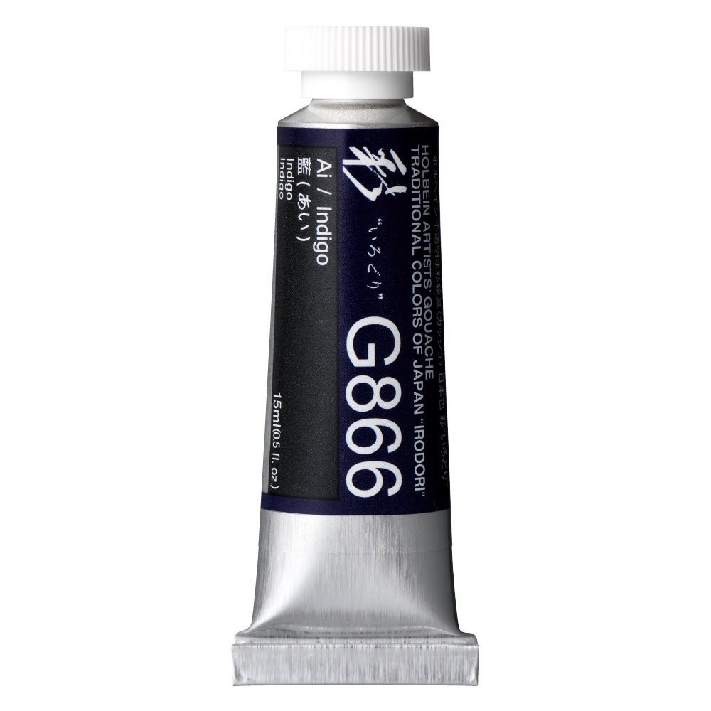Artists’ Gouache - Holbein - Irodori series, Indigo, 15 ml