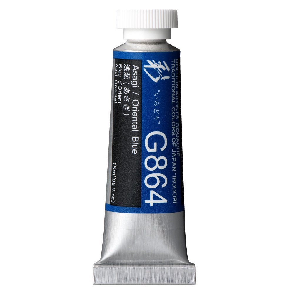 Gwasz Artists’ Gouache Irodori - Holbein - Oriental Blue, 15 ml