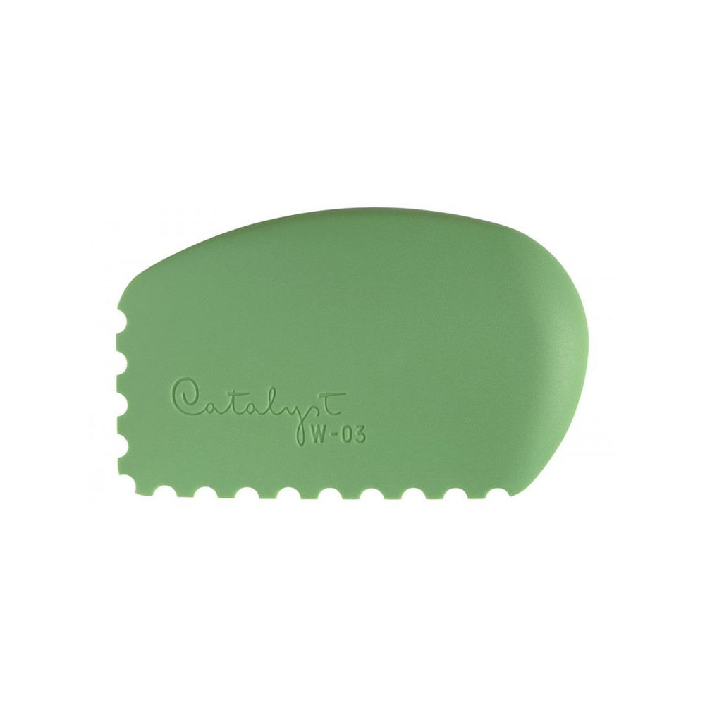 Silicone palette knife Catalyst Wedge - Princeton - green, no. 03