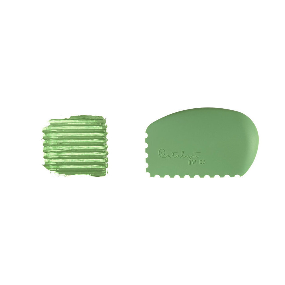 Szpatułka silikonowa Catalyst Wedge - Princeton - zielona, nr 03