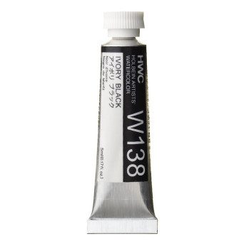 Farba akwarelowa Artists’ Watercolor - Holbein - Ivory Black, 5 ml