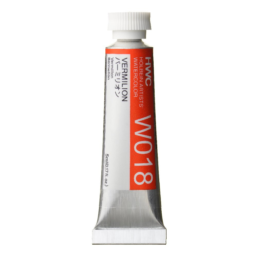 Artists' Watercolor paint - Holbein - Vermilion, 5 ml