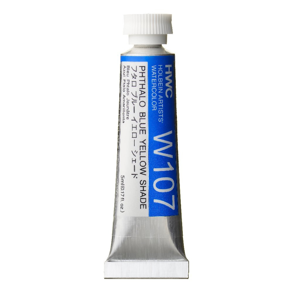Artists' Watercolor paint - Holbein -  Phthalo Blue Yellow Shade, 5 ml