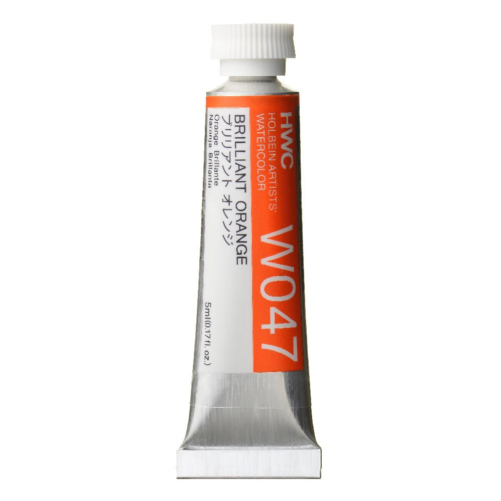 Artists' Watercolor paint - Holbein - Brilliant Orange, 5 ml