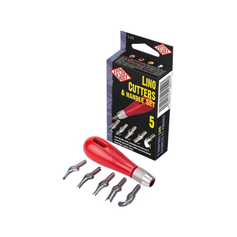 Zestaw dłutek do linorytu Lino Cutters & Handle Kit - Essdee - 6 szt.