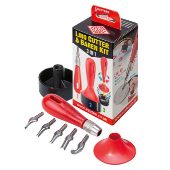 Zestaw do linorytu Lino Cutter & Baren Kit - Essdee - 7 szt.
