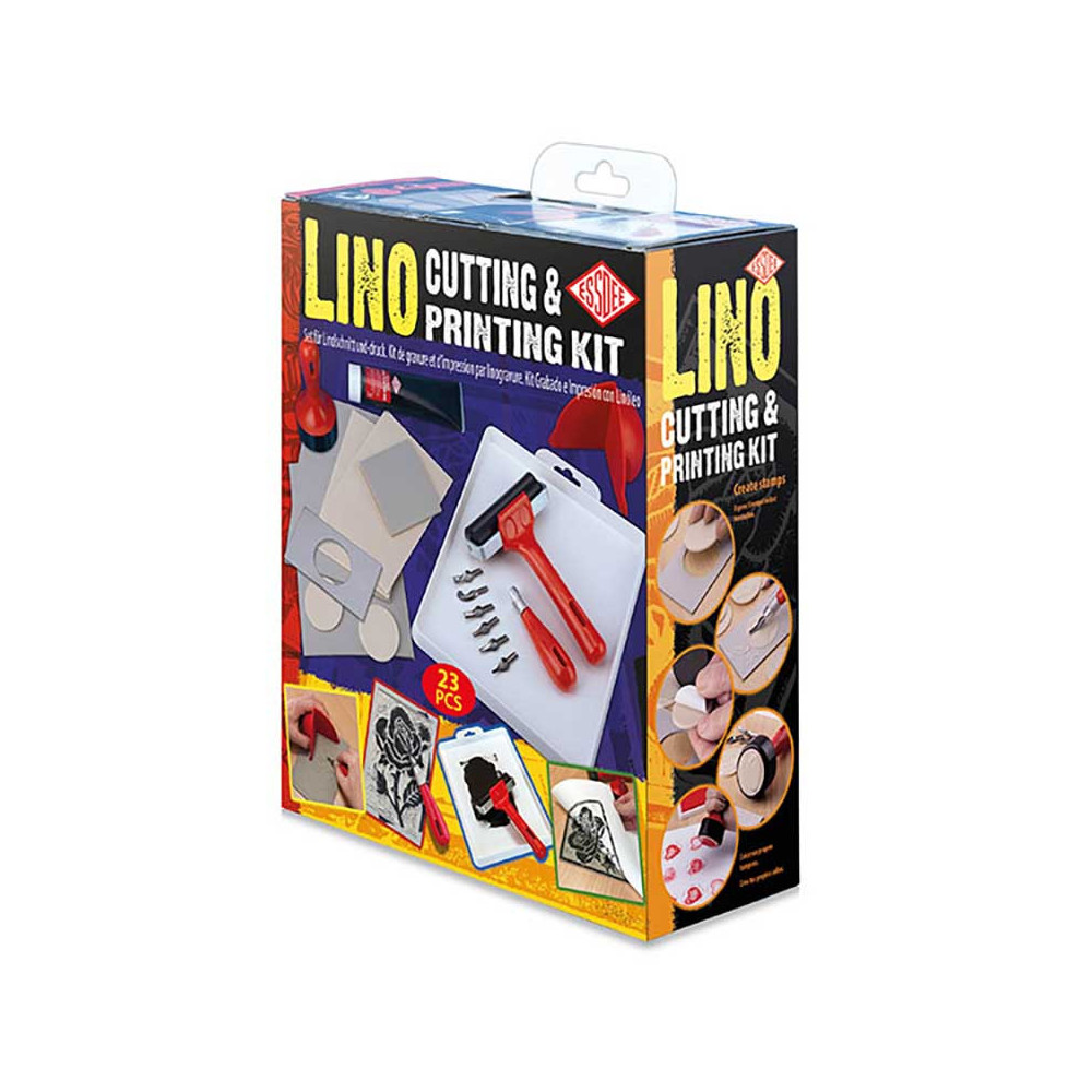 Zestaw do linorytu Lino Cutting & Printing Kit - Essdee - 23 szt.