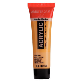 Acrylic paint in tube - Amsterdam - Gold Yellow, 20 ml