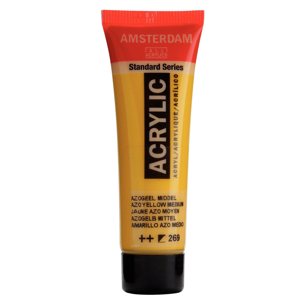 Acrylic paint in tube - Amsterdam - Azo Yellow Medium, 20 ml