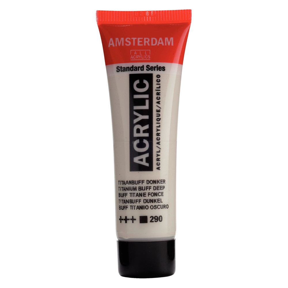 Acrylic paint in tube - Amsterdam - Titanium Buff Deep, 20 ml