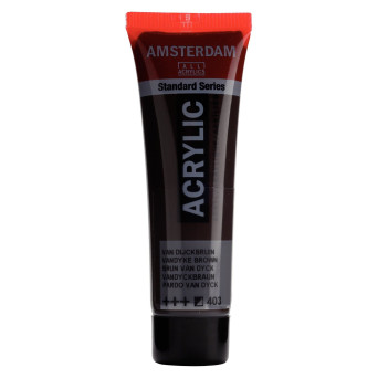 Acrylic paint in tube - Amsterdam - Vandyke Brown, 20 ml