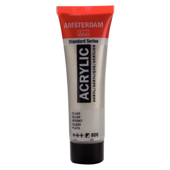 Farba akrylowa - Amsterdam - Silver, 20 ml