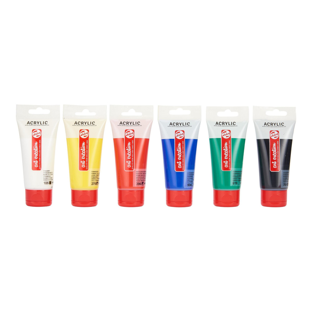 Zestaw farb akrylowych w tubkach - Talens Art Creation - 6 kolorów x 75 ml