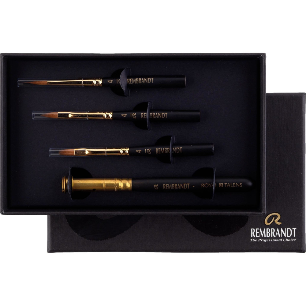 Zestaw pędzli do akwareli Travel Brush Set - Rembrandt - nr 4, 3 szt.