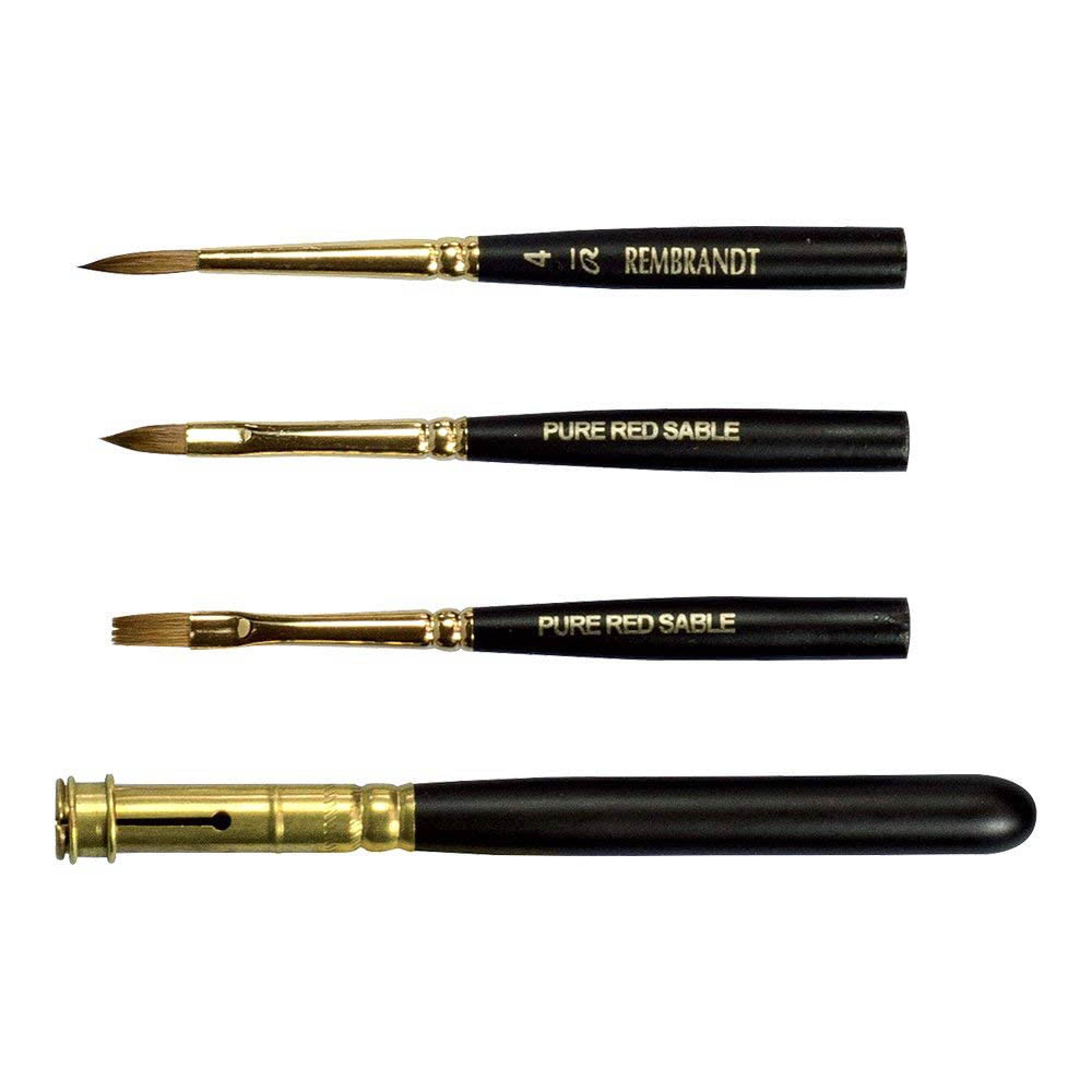 Zestaw pędzli do akwareli Travel Brush Set - Rembrandt - nr 4, 3 szt.